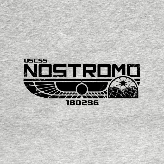 Nostromo Logo (Black) by Miskatonic Designs